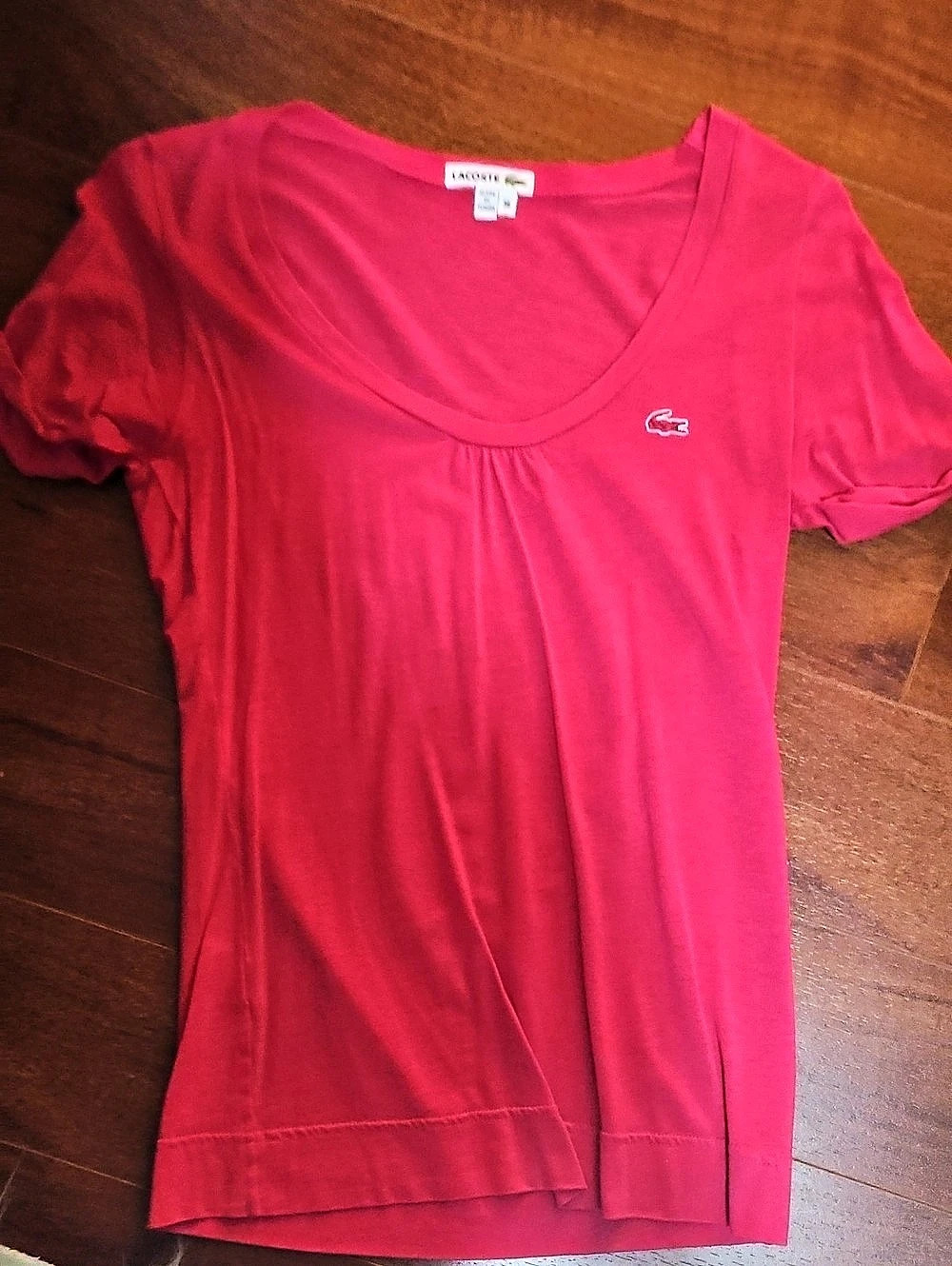 Lacoste Short Sleeve Tee in Pink